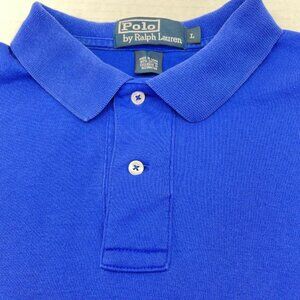 Polo Ralph Lauren Men's Polo Shirt - Blue - Size L - EUC